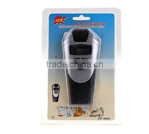 Water Resistant Digital Ultrasonic Distance Meter with Laser Pointer for Measuring Distance