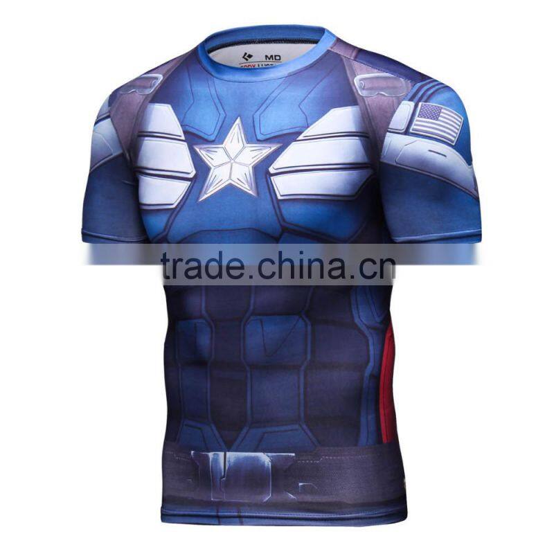 Men Avengers Super Hero Iron Man Captain America Clothes Short Sleeve 3D Printing t shirt