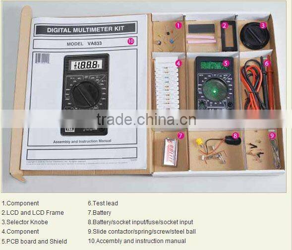 student using digital multimeter kit