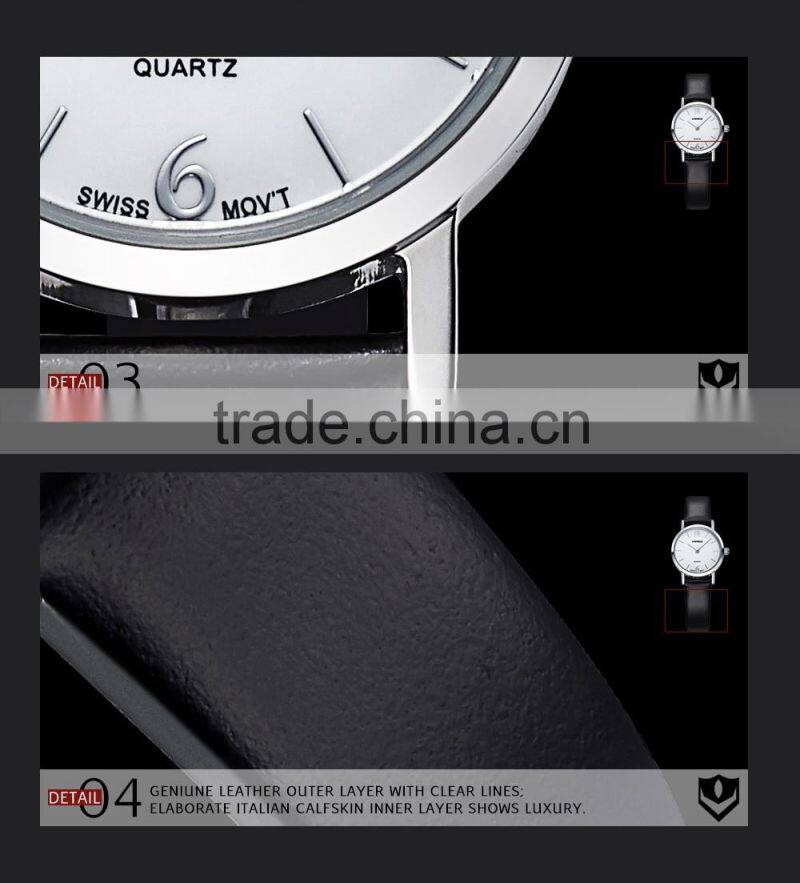 WEIDE 2015 Newest Popular Leather Lady Vogue Watch