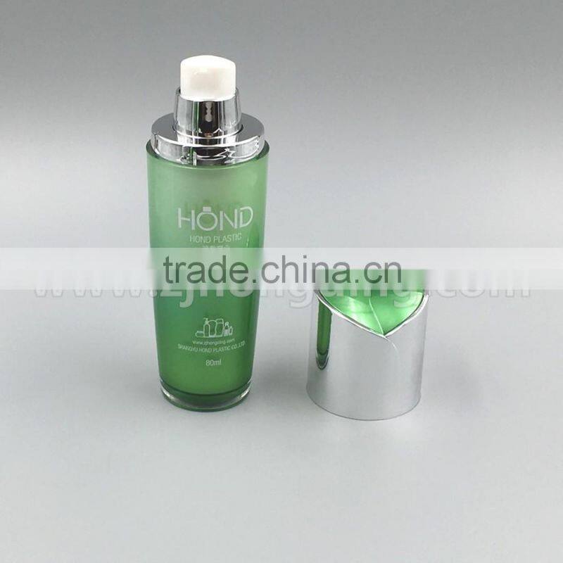 Lucury any color blue green heart shape 30ml acrylic bottle wholesale for body lotion cream,pet cosemtic bottle,plastic bottle