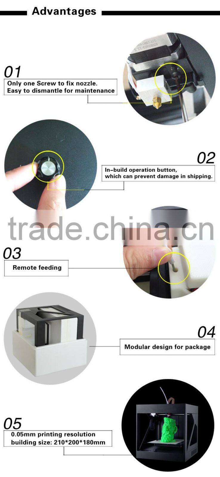 Small Digital 3D Printer Machine FDM Mini 3D Printer