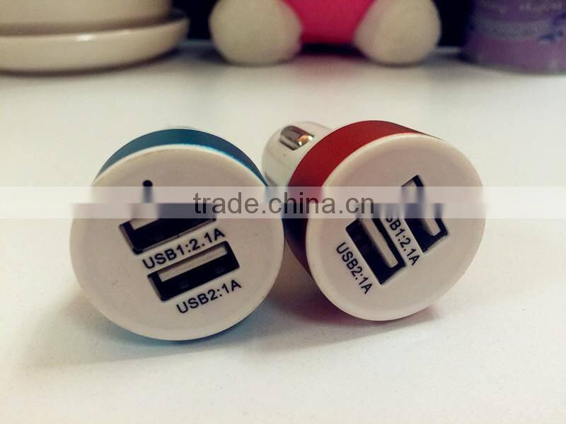 mini dual usb car charger