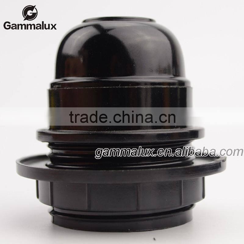 E26/E27 Black Bakelite Lamp Holder Half Threaded Body Bakelite Lamp Holder/Good Quality