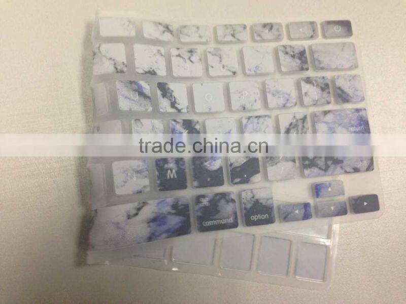 white marble 0.3MM silicone keyboard skin for laptop keyboard