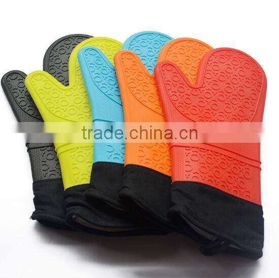 Hot seeling Easy Wash Heat Thick Resistant Silicone Glove/ Cooking Baking BBQ Oven Pot Holder Mitt Kitchen Tools