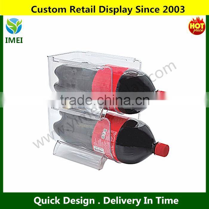 Refrigerator and Cabinet Space Saver Stackable Bins for 2 Liter Soda or Large Bottle - Set of 2 YM6-411