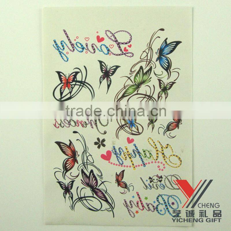 Customized Printable Cheapest Tattoo Sticker