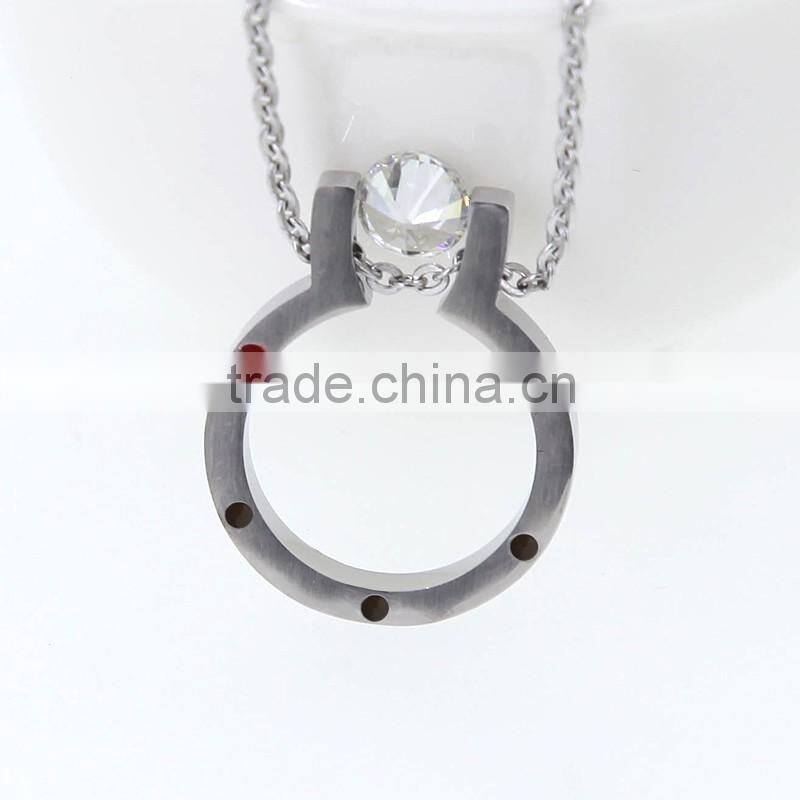 Wholesales U designed pendant with silver zircon magnetic jewelry