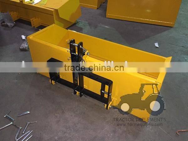 4foot tractor 3point tipping transport box ;dirt scoop with CE