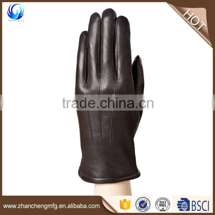 Winter warm men classic genuine sheepskin leather gloves with high quality