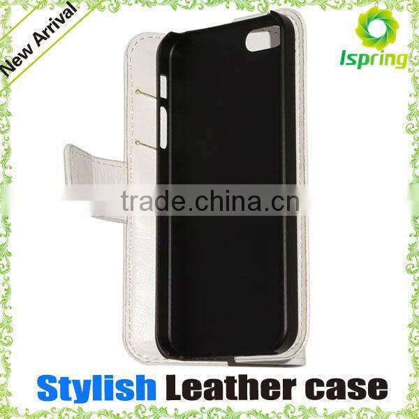 High quality leather book case for apple iphone 6