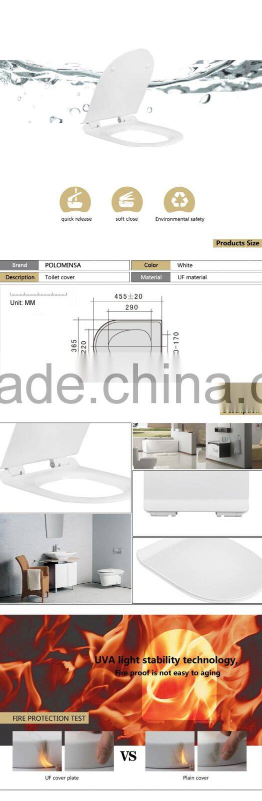 euro toilet seat with soft closing hinges