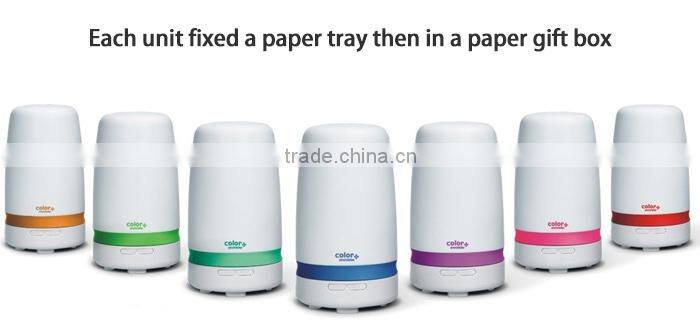 China manufacture wholesale Scent Oil Diffuser , ultrasonic aroma diffuser w/2-mist-level, Colorful Light & Decoration Band