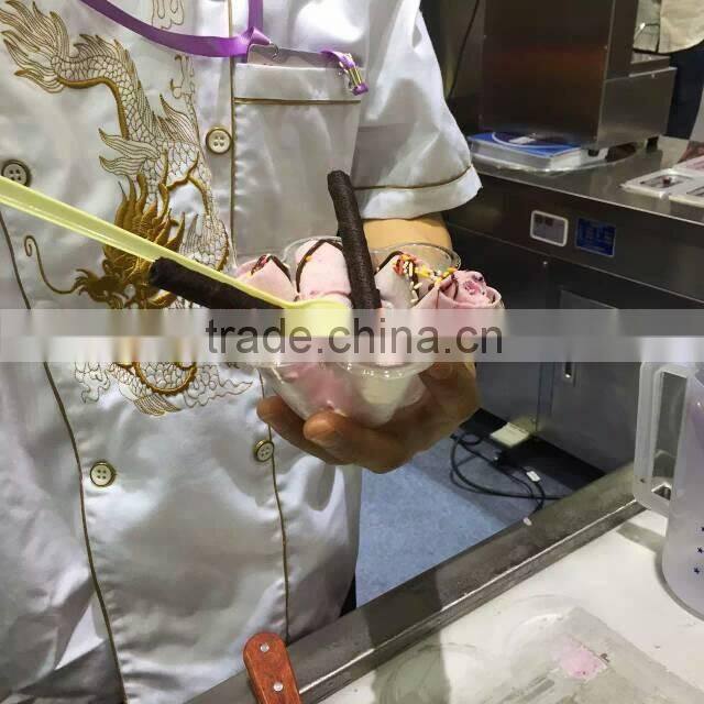 Single square pan inox 304 fried ice cream machine single pan