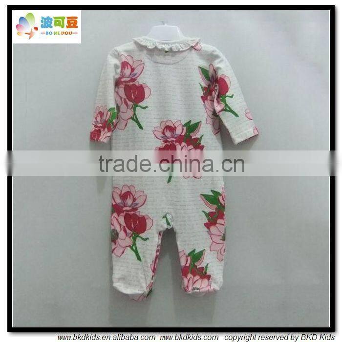 BKD baby flowers clothing baby girls romper