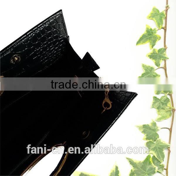 Luxury style crocodile genuine leather single shoulder bag with chain shoulder for women