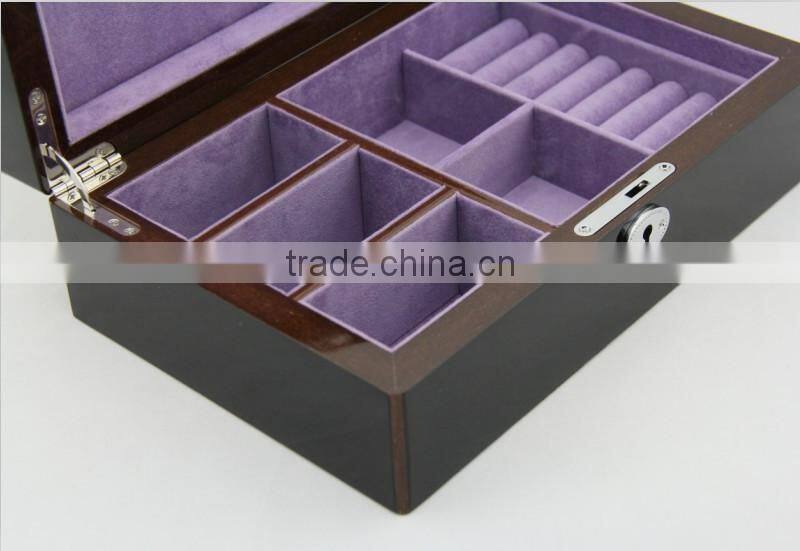 Hot sale black wooden box for jewels