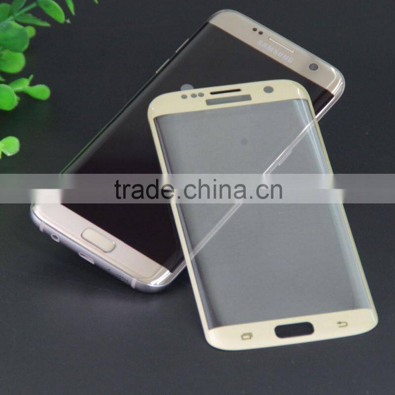 High transparency 3D caved high-end premium tempered glass screen protector for galaxy s7 edge