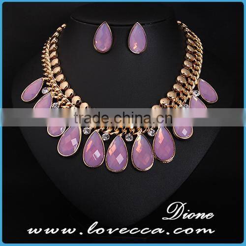 Latest designs elegant shinny crystal beaded pearl earrings new arrival 2015 necklace jewelry