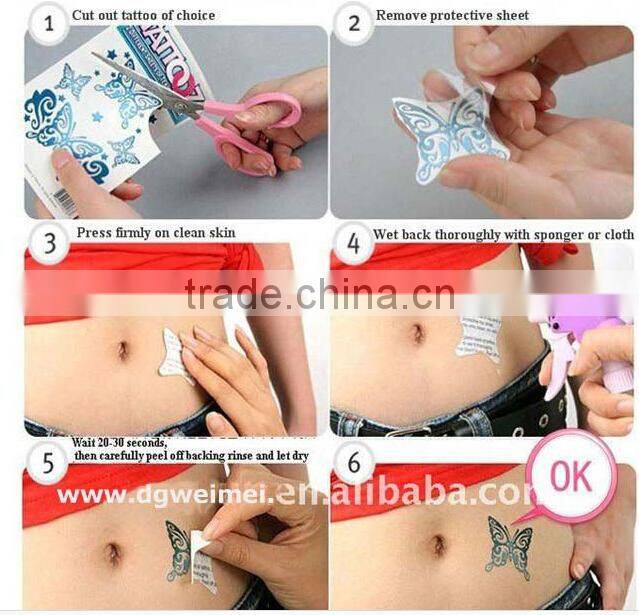 WX- 031 Pretty CMYK Tattoos/ Temporary Body Tattoo Sticker