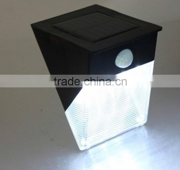 12 led triangle shell 240lm high brightness IP65 PIR sensor solar led wall light