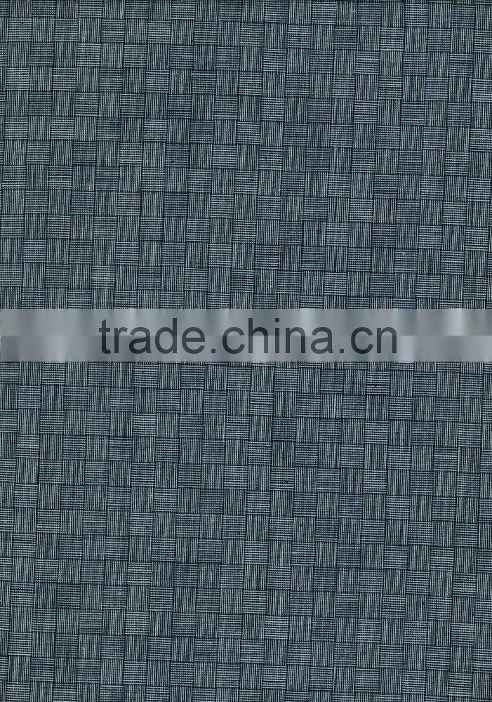 Indigo Dyeing Woven Slub Checked Fabric