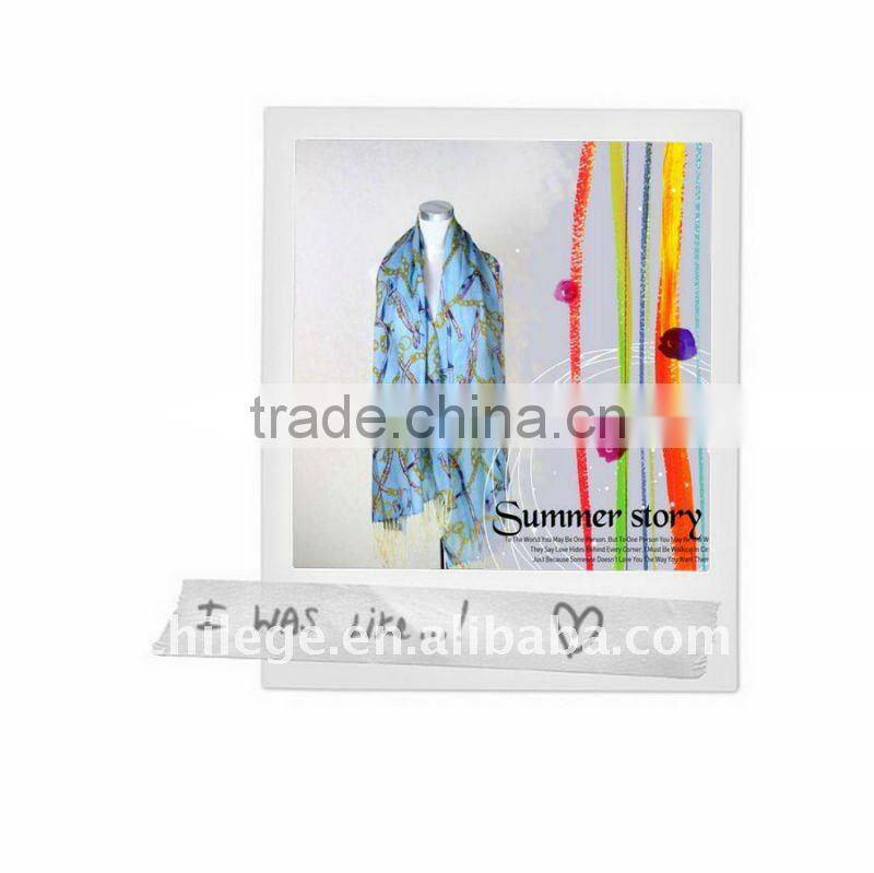 Fashion 100%Wool Chain Printed Scarfs