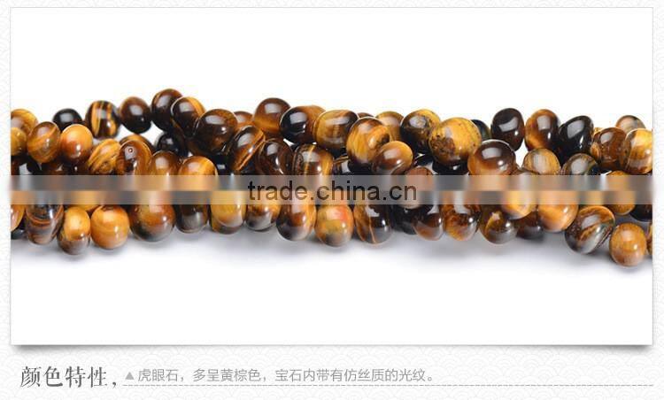 8*10mm irregular shape factory price natural yellow tiger eye stone