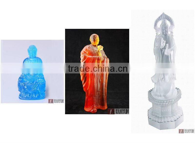 WF029 24% lead crystal sculpture buddha of wealth