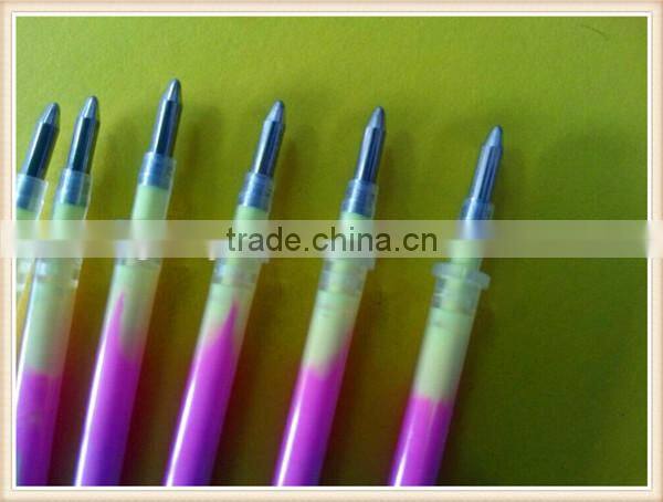 six-in-one cheap and colorful plastic ballpoint pen