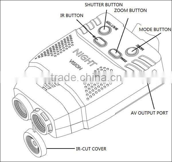 6x seeing in complete darkness portable infrared digital night vision monocular scope FG-FD300