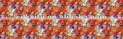 screen print silk twill fabric