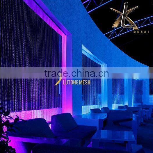 metallic beaded curtain,hanging door beads curtain,metal bead curtain