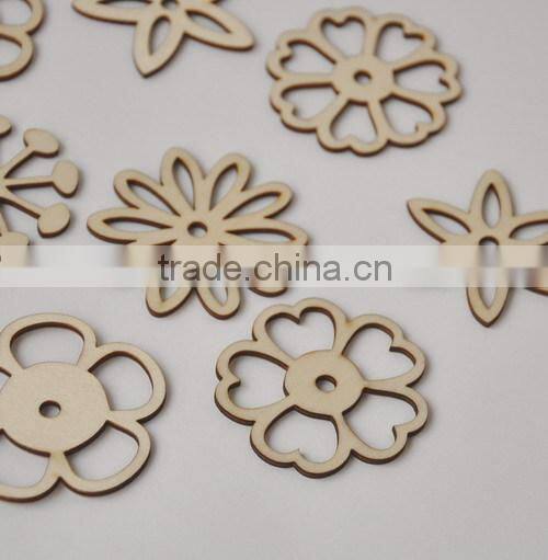 wood veneer shapes, wooden flower