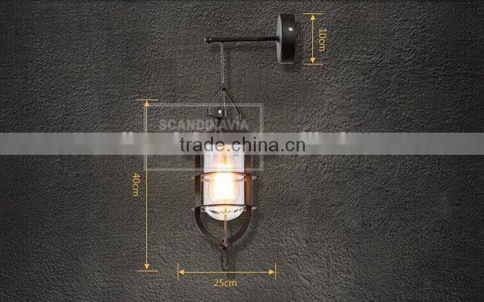 Antique Retro Industrial DIY Metal Cage Ceiling Lamp Light Pendant Home Cafe Bar