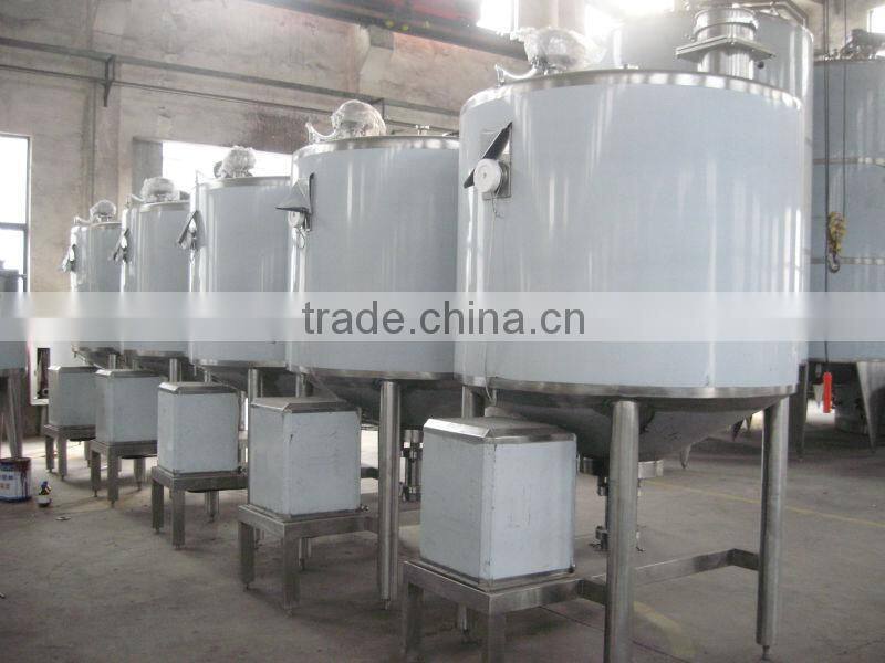 sugar blending tank producing syrup for food industry