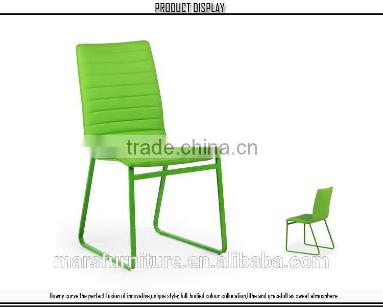 Modern pu leather white metal chairs