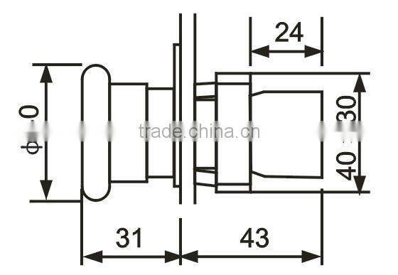 40mm waterproof red mushroom push on push off switch ,grade A ,silver contact LA167-B2-BT,B2-BX