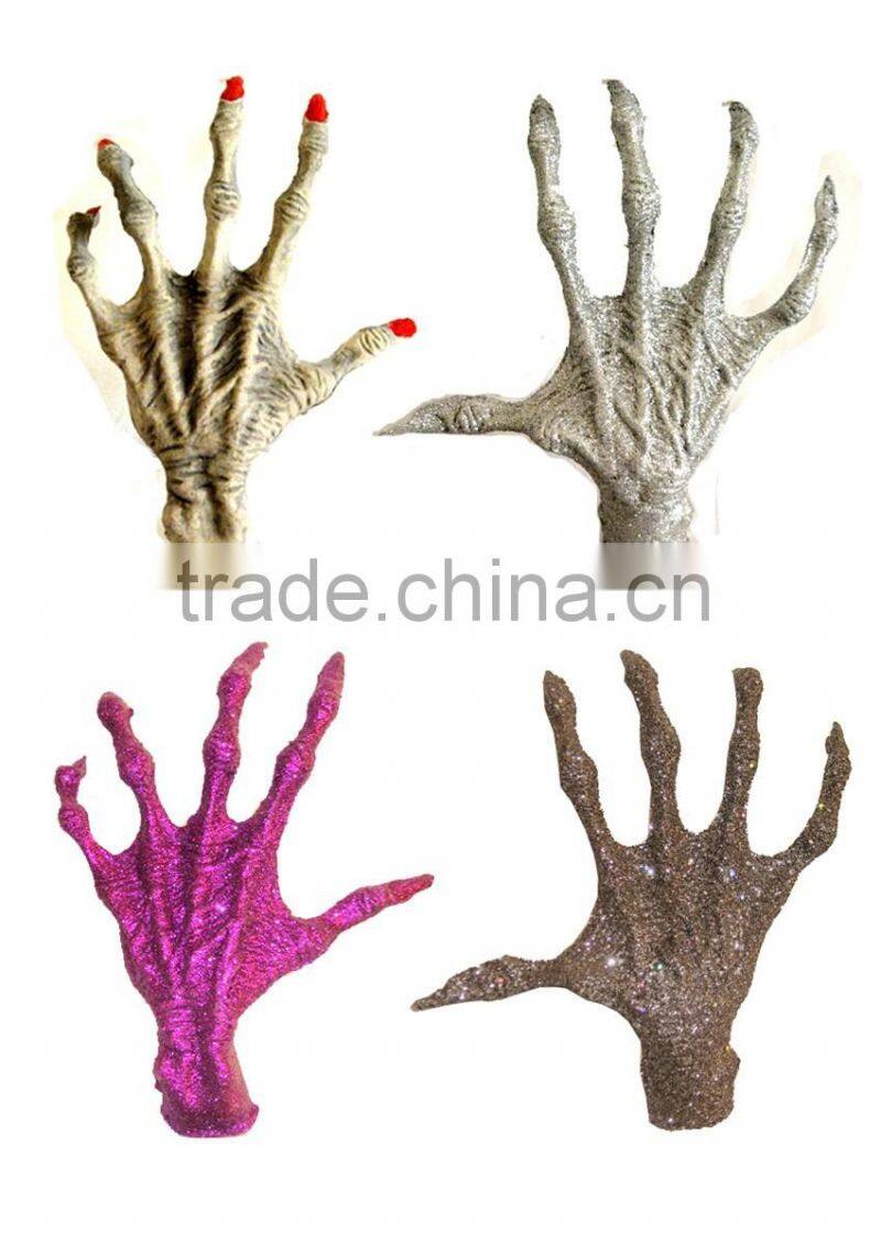 Halloween decorative 180 glittered plastic witch hands
