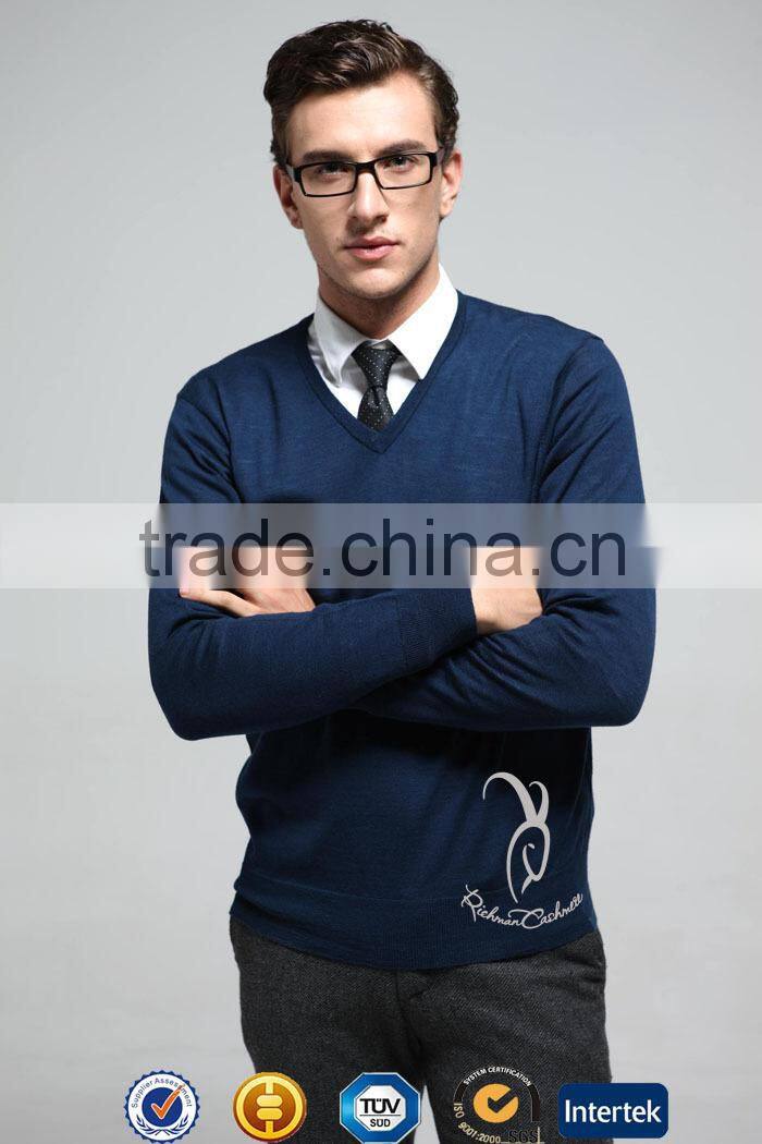 Classic V Neck Knitted Sweater For Man
