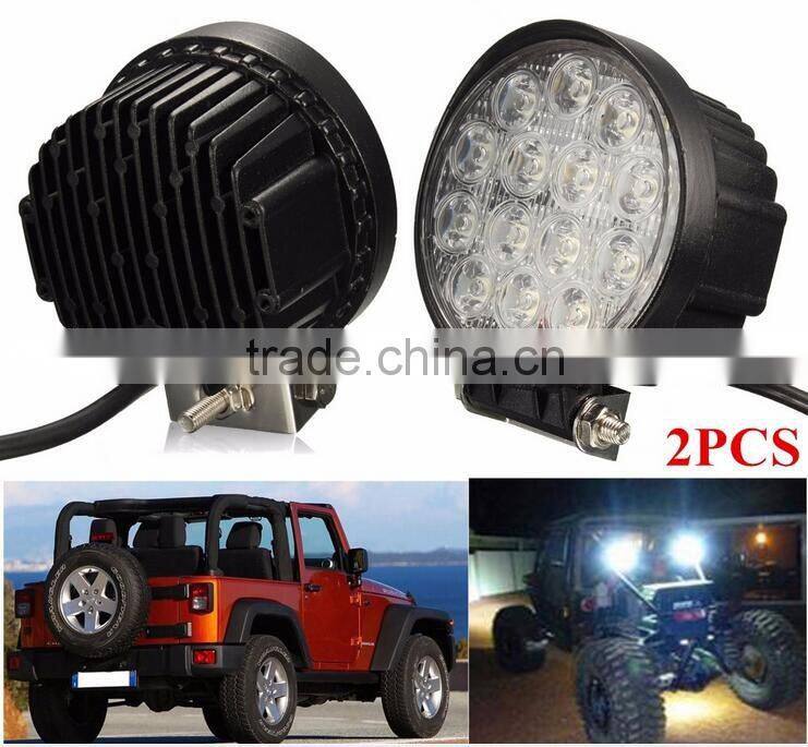 Top quality 14 LEDs 42W Work Light DC 9-32V IP67 Off-road Vehicle Spotlights ATV Truck UTV Work Lamp