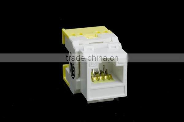 Network Solution RJ45 8P8C ETL 180 Degree UTP Super Cat 5e Modular Keystone Jack