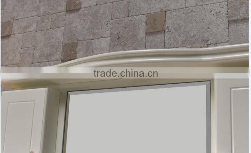 solid wood,oak wood bathroom cabinet withTouch screen lamp mirror cabinet