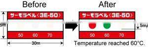 Temperature check sticker for train axle/3 Level/Irreversible/From 40 to 250 deg.C/Made in Japan