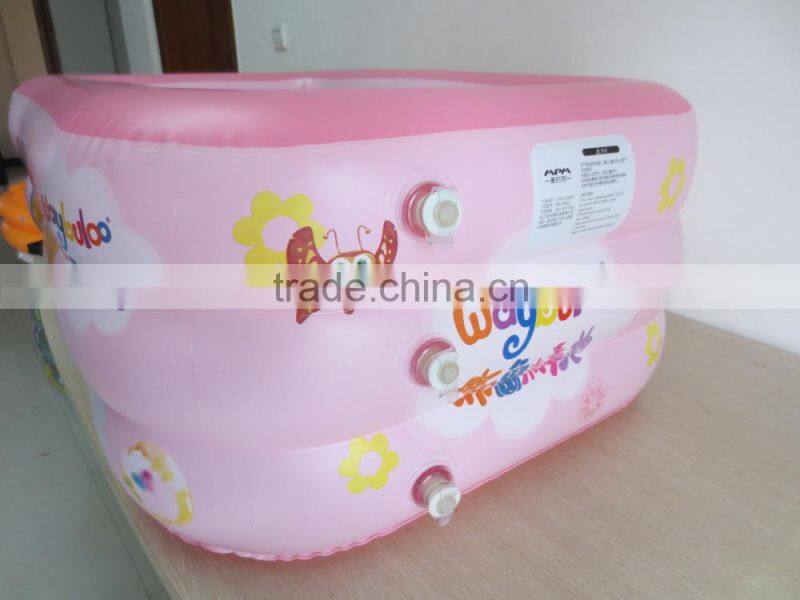 new cartoon item small bath tub inflatable pool for baby pink