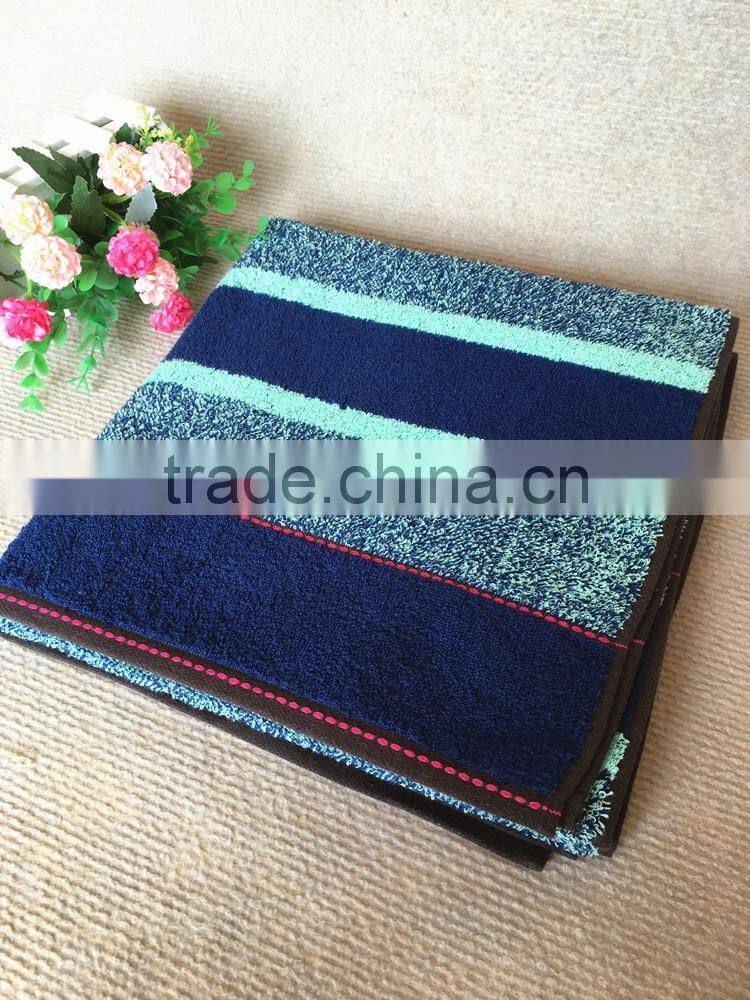 Towel for bathroom, 100% cotton striped bath/face towel, stripped towel set