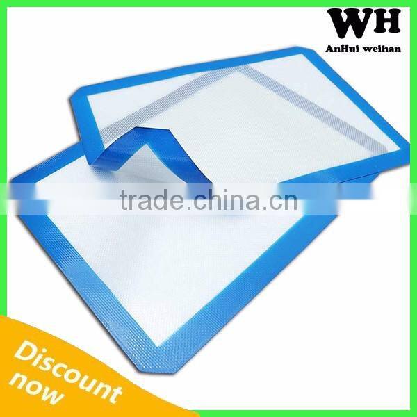 China non stick transparent soft textile silicone baking mat