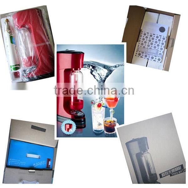 FDA certificated hose using red color metallic soda maker soda making machine