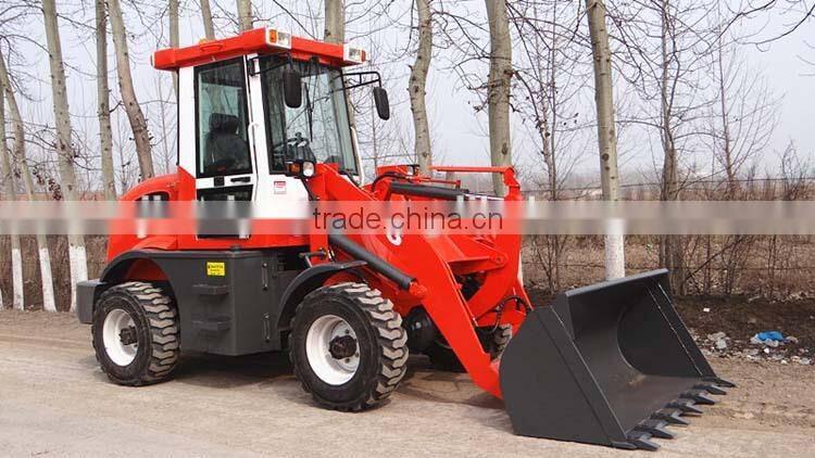 Wheel loader JT915 with CE certification 1.5 ton with fork from china